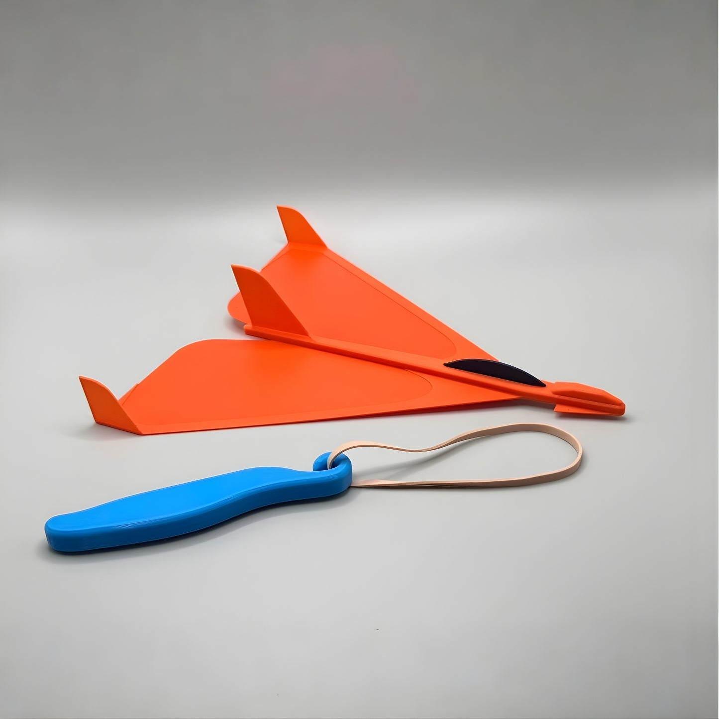 3D Printed Glider Long Flight orange color
