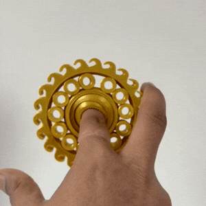 3D Printed Wave Gyro Heavy Duty Fidget Spinner