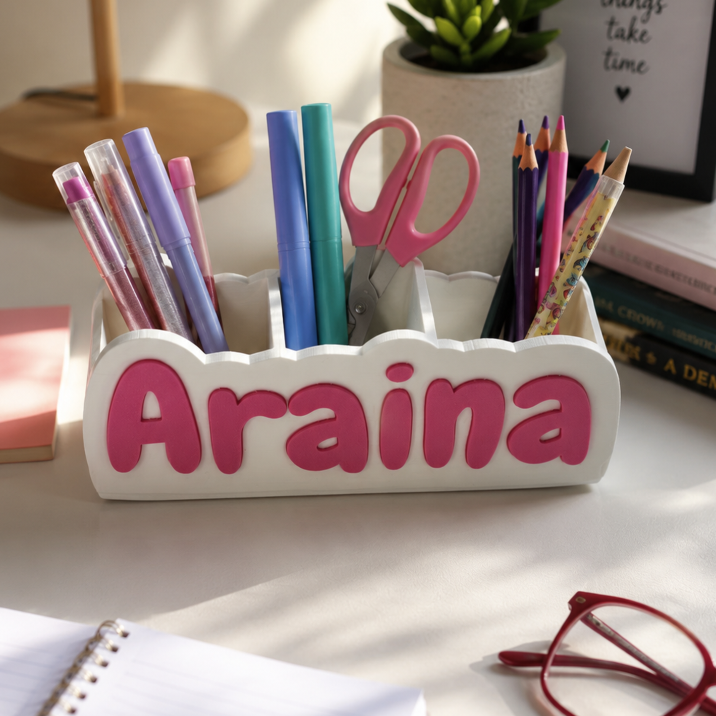 3D Printed Personalized Desk Pen Holder