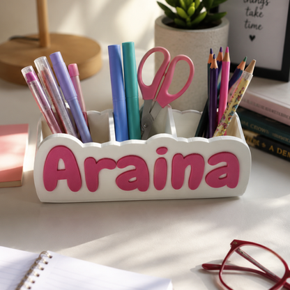 3D Printed Personalized Desk Pen Holder