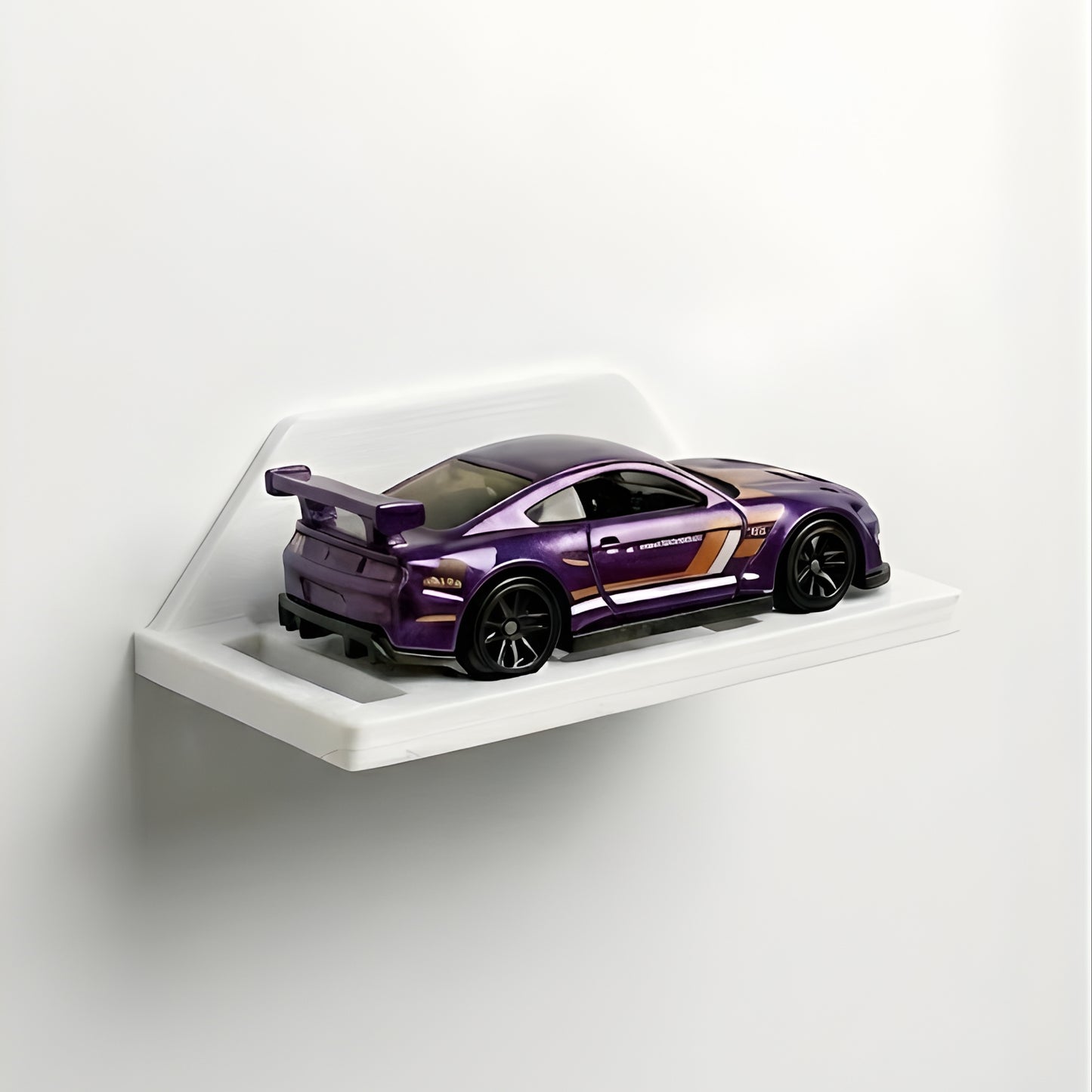 Hot Wheels Wall-Mount 3D Printed Display Stand - 1:64 Scale