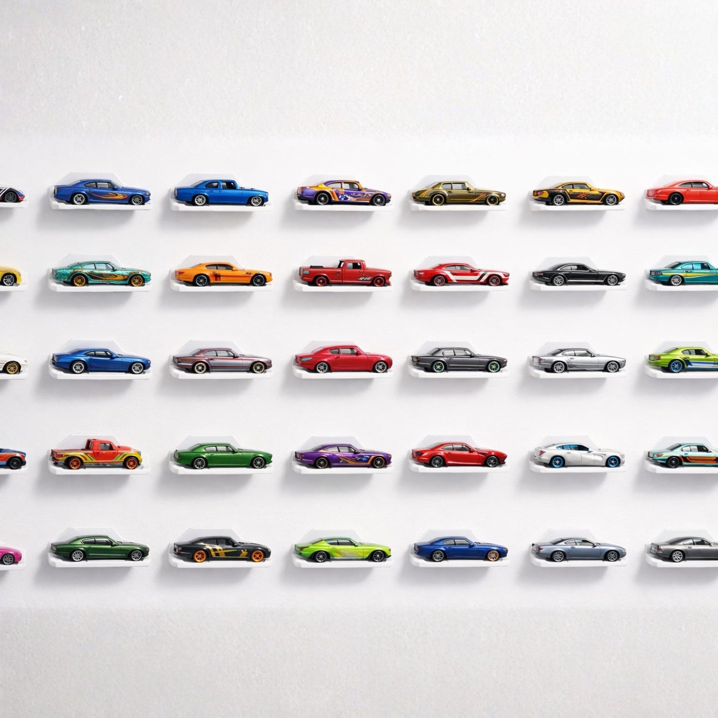 Hot Wheels Wall-Mount 3D Printed Display Stand - 1:64 Scale