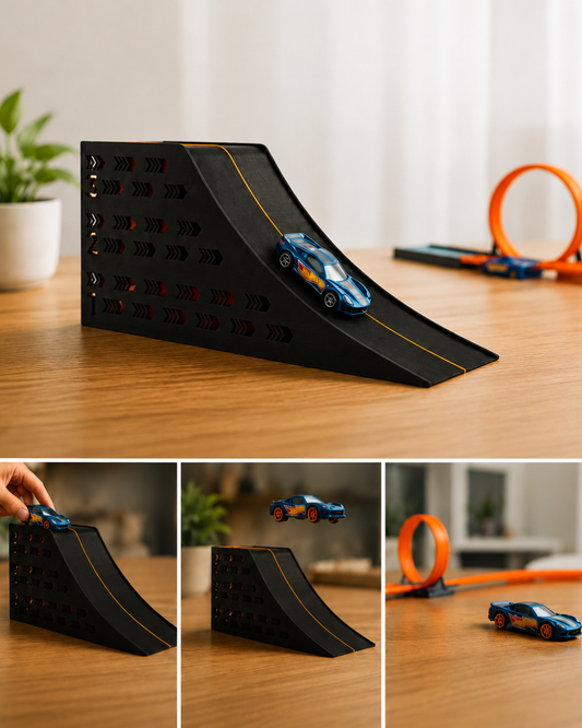 3D Printed Hot Wheels Track + Garage + Ramp