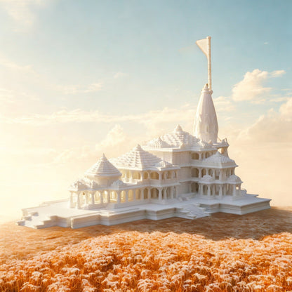 Ram Janmabhoomi Divya Mandir - Premium 3D Printed Ayodhya Temple