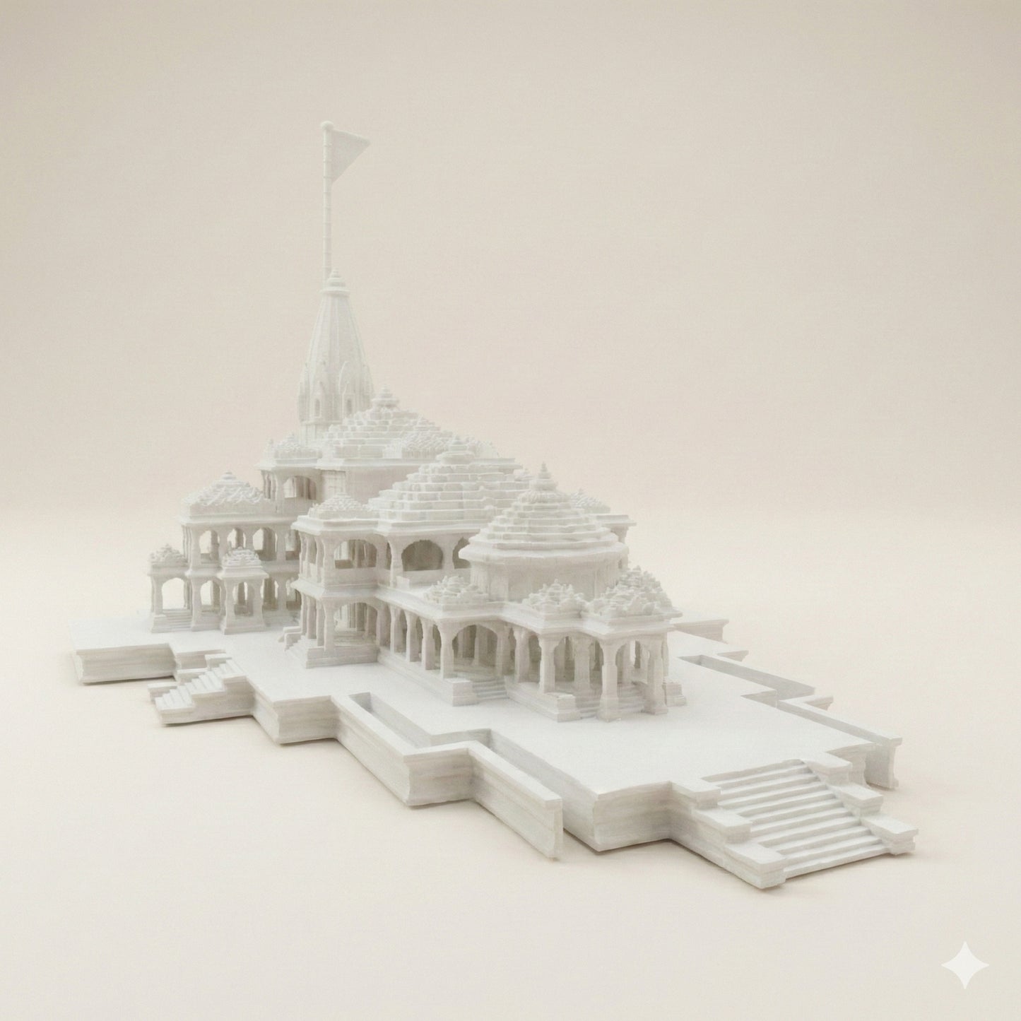 Ram Janmabhoomi Divya Mandir - Premium 3D Printed Ayodhya Temple
