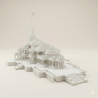 Ram Janmabhoomi Divya Mandir - Premium 3D Printed Ayodhya Temple