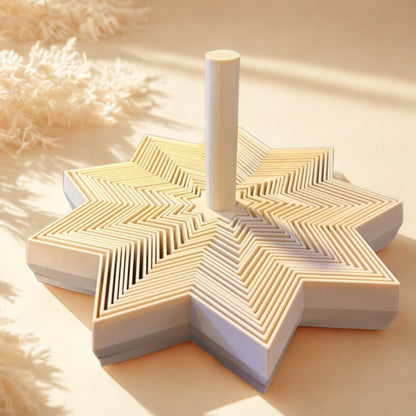 3D Printed Solid XXL 10-Point Star ASMR Sensory Fidget