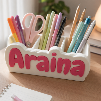 3D Printed Personalized Desk Pen Holder