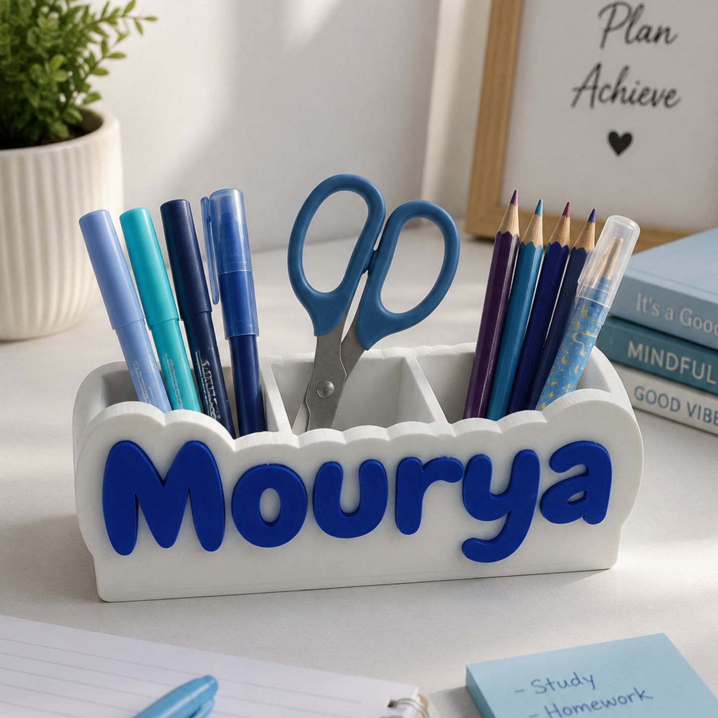 3D Printed Personalized Desk Pen Holder