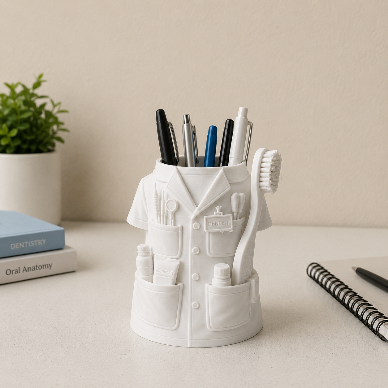Dentist Pen Stand Holder | 3D Printed Desk Organizer for Dentists