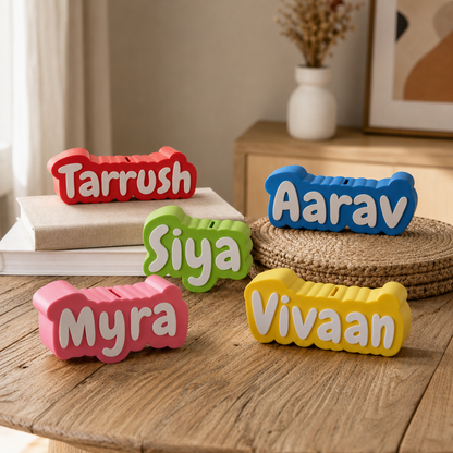 3D Printed Custom Name Piggy Bank