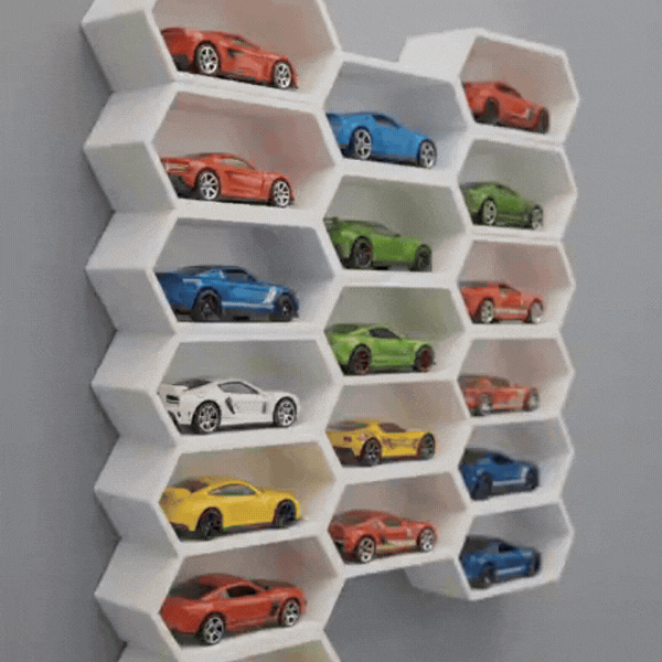 3D Printed Hot Wheels Honeycomb Stackable Organizer