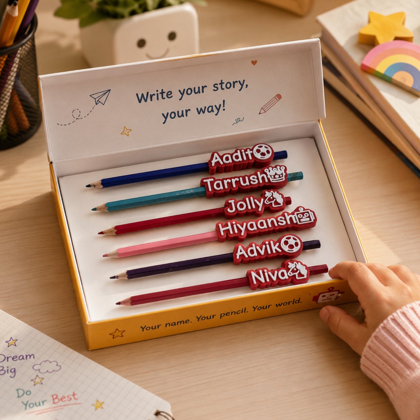 3D Printed Personalized Name Pencil Toppers